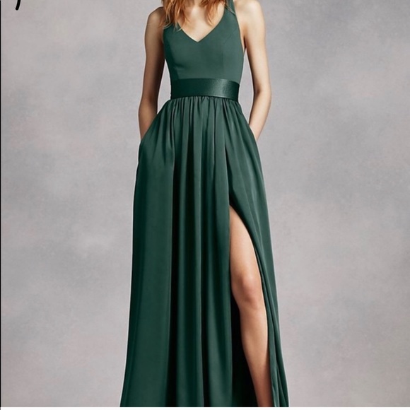 silver dress with split